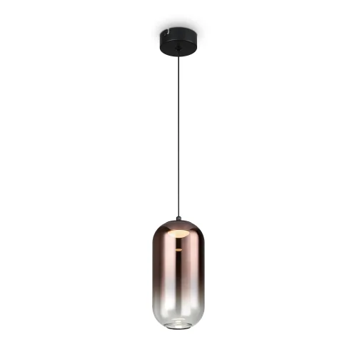 Светильник подвесной LED Idol FR6134PL-L4C Freya медь на 1 лампу, основание чёрное в стиле современный 