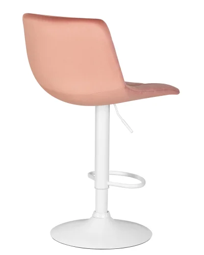 Стул барный набор 2 шт. SET-2 5017_WhiteBase-LM TAILOR WHITE, цвет сиденья пудрово-розовый велюр (MJ9-32), цвет основания белый Dobrin, /велюр, ножки/металл/белый, размеры - 920*1130***470*490 фото 5 Стул барный набор 2 шт. SET-2 5017_WhiteBase-LM TAILOR WHITE, цвет сиденья пудрово-розовый велюр (MJ9-32), цвет основания белый Dobrin, /велюр, ножки/металл/белый, размеры - 920*1130***470*490 фото 5
