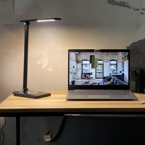 Настольная лампа офисная LED Style Led 8404-NW Nowodvorski чёрная на 1 лампу, основание чёрное металл в стиле современный фото 5