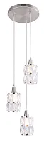 Светильник подвесной Wolli 15760-3 Globo прозрачный 3 лампы, основание матовое никель в стиле модерн 