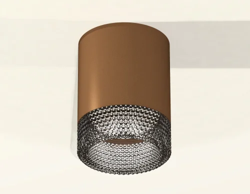 Светильник накладной Techno spot XS6304022 Ambrella light коричневый 1 лампа, основание коричневое в стиле современный круглый фото 3