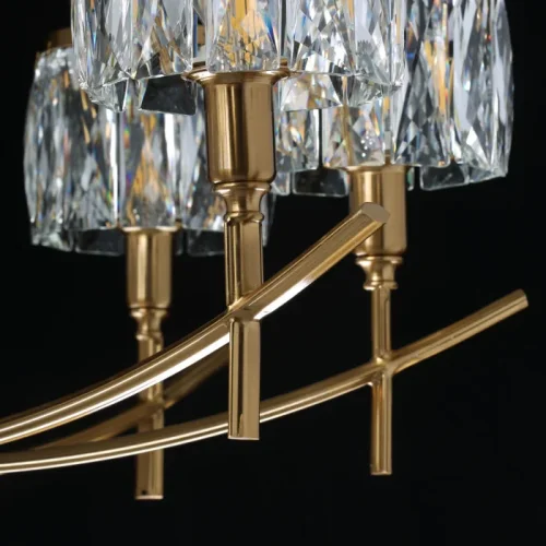 Люстра подвесная Илвита 624011408 MW-Light прозрачная на 8 ламп, основание бронзовое в стиле классический  фото 6