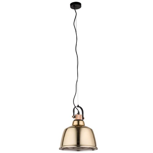 Светильник подвесной Amalfi L 8381-NW Nowodvorski золотой 1 лампа, основание чёрное в стиле лофт 