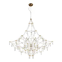 Светильник подвесной LED Gravetta SL6601.213.114 ST-Luce прозрачный на 114 ламп, основание золотое в стиле арт-деко капли