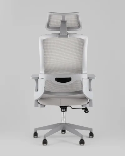 Кресло офисное TopChairs Vantage, серый УТ000040043 Stool Group, серый/сетка текстиль, ножки/полимер/серый, размеры - 1080*1180**** фото 5