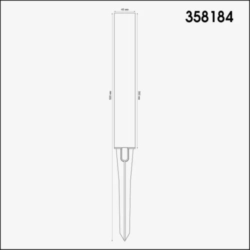 358184 Nokta Корпус для модуля арт. 358180-358181 Novotech уличный IP чёрный серый на 1 , плафон в стиле хай-тек современный фото 3