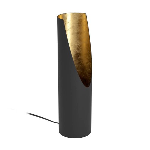 Настольная лампа Prebone 390266 Eglo золотая чёрная 1 лампа, основание чёрное металл в стиле современный лофт 