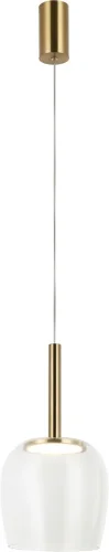 Светильник подвесной LED Luxori 4026/05/01P Stilfort прозрачный на 1 лампу, основание бронзовое в стиле современный 