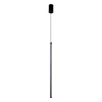 Светильник подвесной LED Lowell LSP-7115 Lussole чёрный 1 лампа, основание чёрное в стиле современный минимализм трубочки