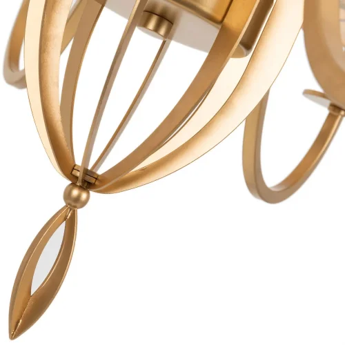 Люстра подвесная Florence 6819/19 SP-8 Divinare бежевая на 8 ламп, основание матовое золото в стиле арт-деко  фото 3