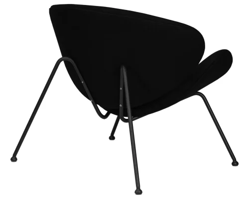 Кресло дизайнерское 72-LMO EMILY, цвет сиденья черный (AF9), цвет основания черный Dobrin, чёрный/ткань, ножки/металл/чёрный, размеры - *720**** фото 4