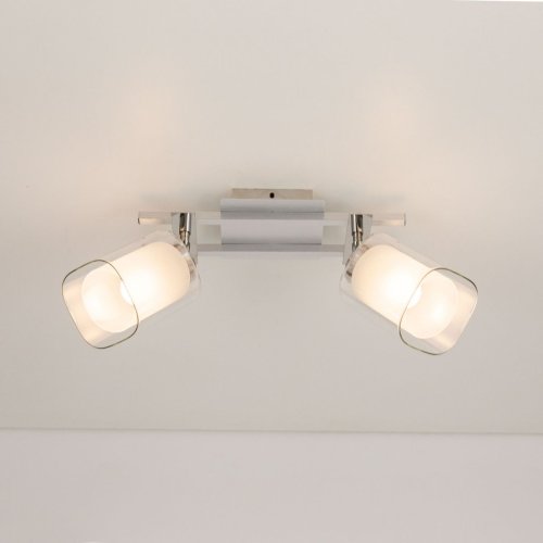 Светильник потолочный Риволи CL104120 Citilux прозрачный белый 2 лампы, основание серое в стиле современный  фото 3