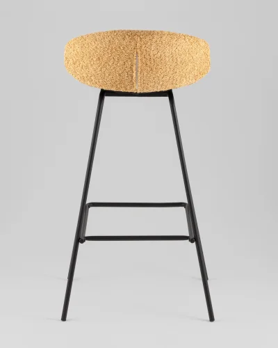 Стул барный Nita, букле охра УТ000040263 Stool Group, жёлтый/букле, ножки/металл/чёрный, размеры - ***** фото 5