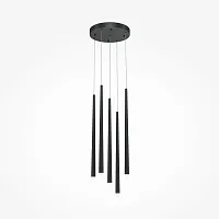 Светильник подвесной LED Cascade MOD132PL-L30BK Maytoni чёрный 1 лампа, основание чёрное в стиле современный минимализм трубочки каскад