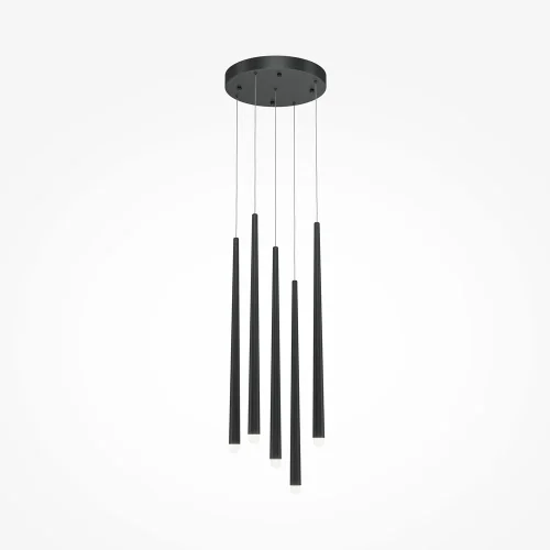 Светильник подвесной LED Cascade MOD132PL-L30BK Maytoni чёрный 1 лампа, основание чёрное в стиле современный минимализм трубочки каскад