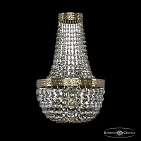 Бра 19111B/H2/20IV G Bohemia Ivele Crystal прозрачный 2 лампы, основание золотое в стиле классический sp
