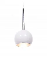 Светильник подвесной Aurora LDP 9098-1 WT Lumina Deco хром белый 1 лампа, основание хром в стиле современный шар