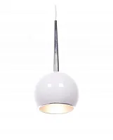 Светильник подвесной Aurora LDP 9098-1 WT Lumina Deco хром белый на 1 лампу, основание хром в стиле современный шар