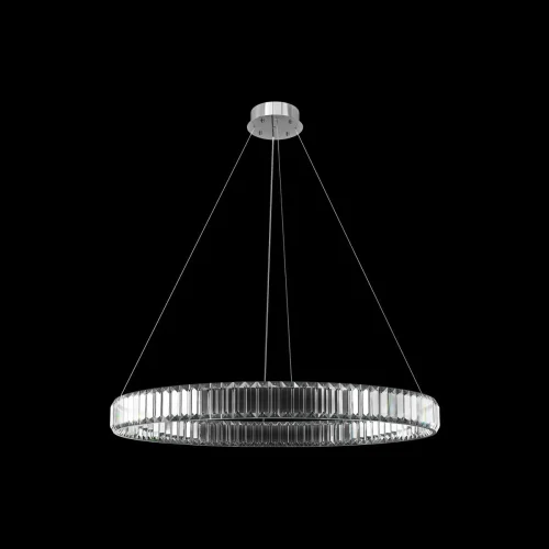 Светильник подвесной LED Crystal ring 10135/800 Chrome LOFT IT прозрачный 1 лампа, основание хром в стиле современный кольца фото 2