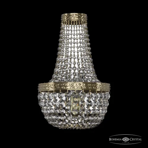 Бра 19111B/H2/20IV G Bohemia Ivele Crystal прозрачный на 2 лампы, основание золотое в стиле классический sp