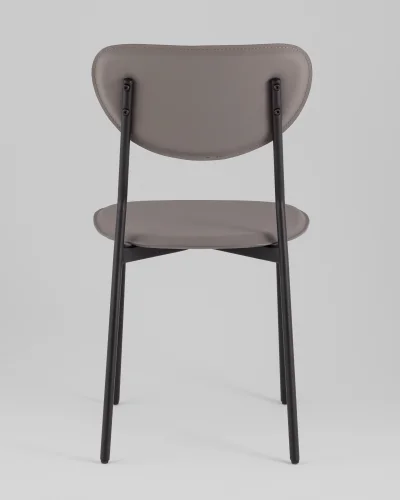 Стул обеденный Minnie, серый УТ000039222 Stool Group, серый/экокожа, ножки/металл/чёрный, размеры - ***** фото 4