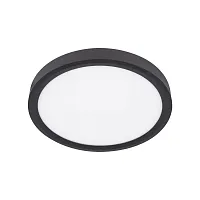 Светильник потолочный LED Extraslim 10227/24 Black LOFT IT белый 1 лампа, основание чёрное в стиле современный тарелка