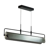 Светильник подвесной LED Liner 5056/35LA Odeon Light серый чёрный 1 лампа, основание чёрное в стиле современный линейный