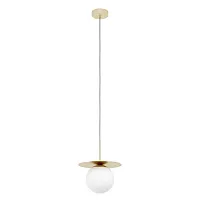 Светильник подвесной Arenales 39952 Eglo белый 1 лампа, основание матовое латунь в стиле современный 