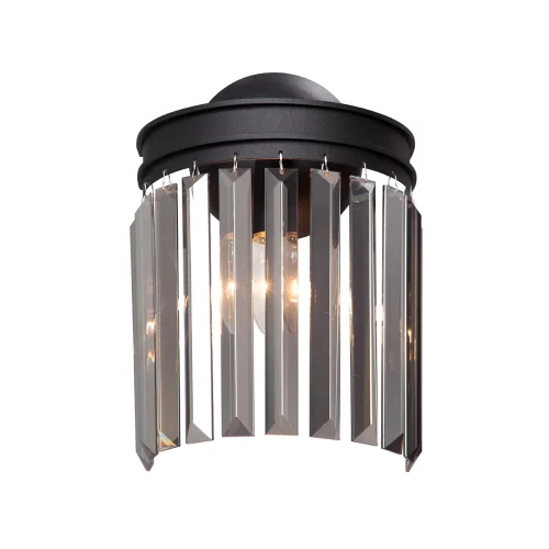 Бра V5155-1/1A Vitaluce серый чёрный на 1 лампу, основание чёрное в стиле классический современный Бра V5155-1/1A Vitaluce серый чёрный на 1 лампу, основание чёрное в стиле классический современный