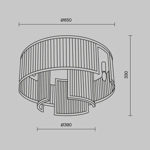 Люстра потолочная Frame MOD174CL-09G Maytoni прозрачная на 9 ламп, основание золотое в стиле современный фото 3