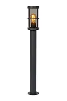 Парковый светильник Navi 27802/90/29 Lucide уличный IP54 чёрный 1 лампа, плафон серый в стиле кантри E27