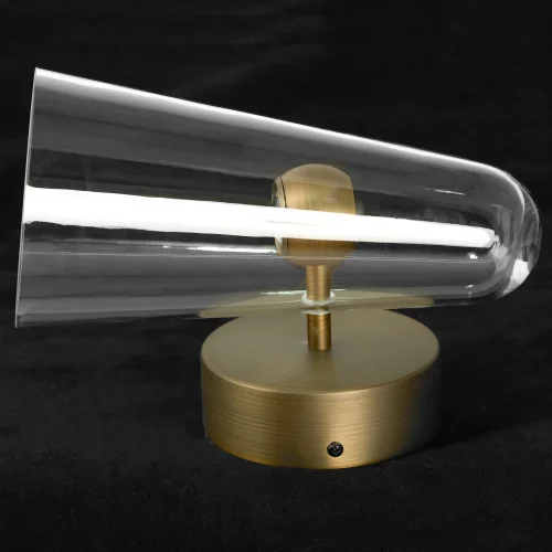 Бра LED Milam LSP-7456 Lussole прозрачный на 1 лампу, основание бронзовое в стиле современный фото 2