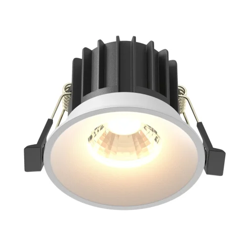 Светильник точечный LED Round DL058-12W3K-W Maytoni белый 1 лампа, основание белое в стиле современный 