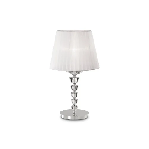 Настольная лампа PEGASO TL1 BIG BIANCO Ideal Lux белая 1 лампа, основание белое металл в стиле современный 