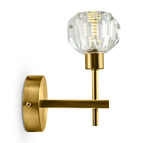 Бра Grace FR5114WL-01BZ Freya прозрачный на 1 лампа, основание золотое в стиле классический  фото 2