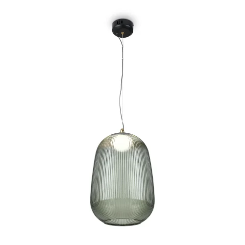 Светильник подвесной LED Enchantment FR5384PL-L13GN Freya зелёный на 1 лампу, основание чёрное в стиле современный фото 2