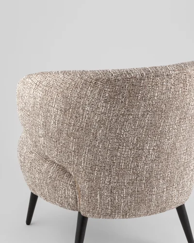 Кресло лаунж Риво, мокка УТ000041724 Stool Group, мокко/шенилл, ножки/металл/чёрный, размеры - *****мм фото 6