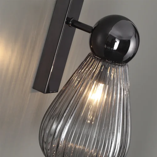 Бра Elica 5417/1W Odeon Light чёрный серый на 1 лампа, основание чёрное в стиле модерн  фото 5