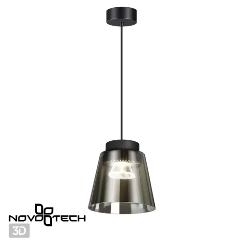 Светильник подвесной LED Artik 358643 Novotech чёрный 1 лампа, основание чёрное в стиле современный хай-тек 