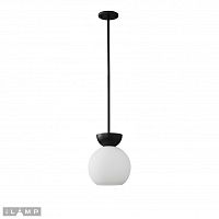 Светильник подвесной Mono P6079-1 BK+WH iLamp белый 1 лампа, основание чёрное в стиле современный 