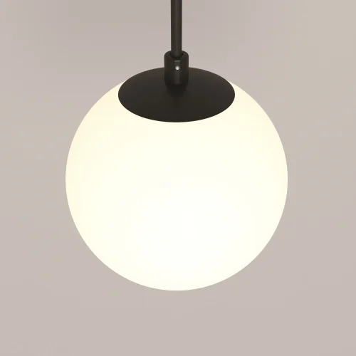 Светильник подвесной LED Luna P039PL-5W3K-10-B Maytoni белый на 1 лампу, основание чёрное в стиле хай-тек современный фото 10