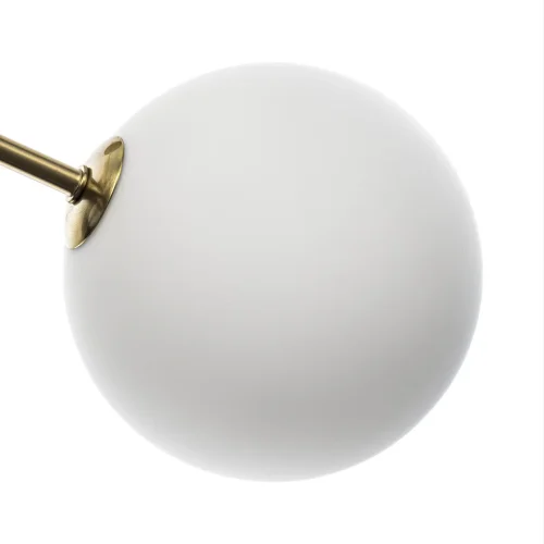 Люстра на штанге Tonga CL212153 Citilux белая на 5 ламп, основание бронзовое в стиле современный молекула шар фото 6