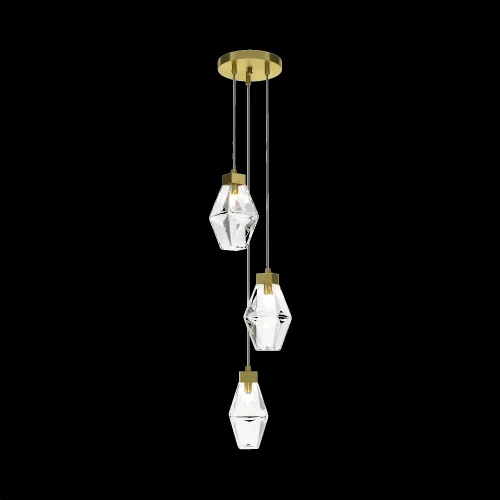 Светильник подвесной Coctail time MOD325PL-03G Maytoni прозрачный 3 лампы, основание золотое в стиле арт-деко современный каскад фото 4