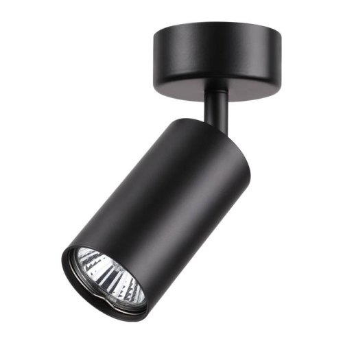 Светильник накладной Pipe 370417 Novotech чёрный 1 лампа, основание чёрное в стиле модерн круглый