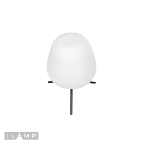 Настольная лампа Moon AT9041-1C WH iLamp белая 1 лампа, основание чёрное металл в стиле современный  фото 3