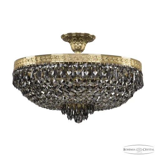 Люстра потолочная 19271/45IV G R781 Bohemia Ivele Crystal чёрная на 6 ламп, основание золотое в стиле классический sp фото 2