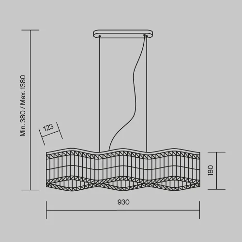 Люстра подвесная Dune DIA005PL-06G Maytoni прозрачная на 6 ламп, основание золотое в стиле классический современный фото 9
