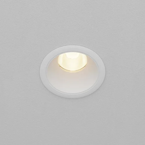 Светильник точечный LED Dip DL115-10W-3K-W Maytoni белый на 1 лампу, основание белое в стиле хай-тек современный круглый фото 2