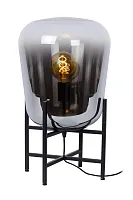 Настольная лампа Glorio 25502/32/65 Lucide серая чёрная 1 лампа, основание чёрное металл в стиле современный 