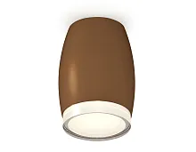 Светильник накладной Techno spot XS1124021 Ambrella light коричневый 1 лампа, основание коричневое в стиле модерн круглый